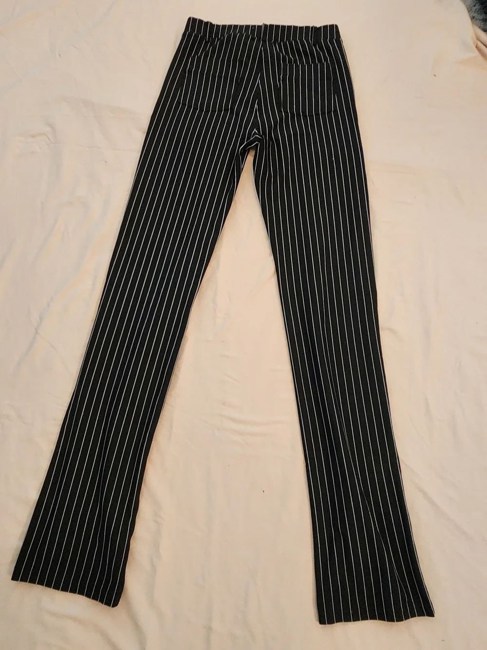 Women's Black Pinstripe Slim Leg Pants